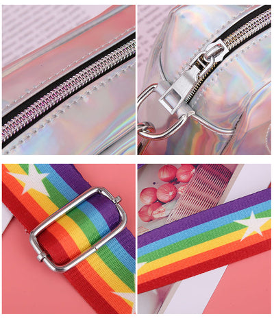 Bolsa Láser Cuadrada para Estudiantes - Bandolera Compacta de Moda - Image 12
