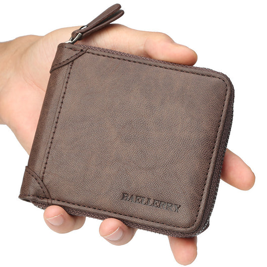 Billetera de Cuero para Hombre con Cierre de Cremallera - Cartera Organizadora Multi Bolsillos - Image 10