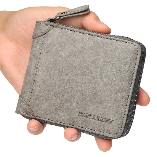 Billetera de Cuero para Hombre con Cierre de Cremallera - Cartera Organizadora Multi Bolsillos - Image 3