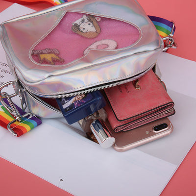 Bolsa Láser Cuadrada para Estudiantes - Bandolera Compacta de Moda - Image 4
