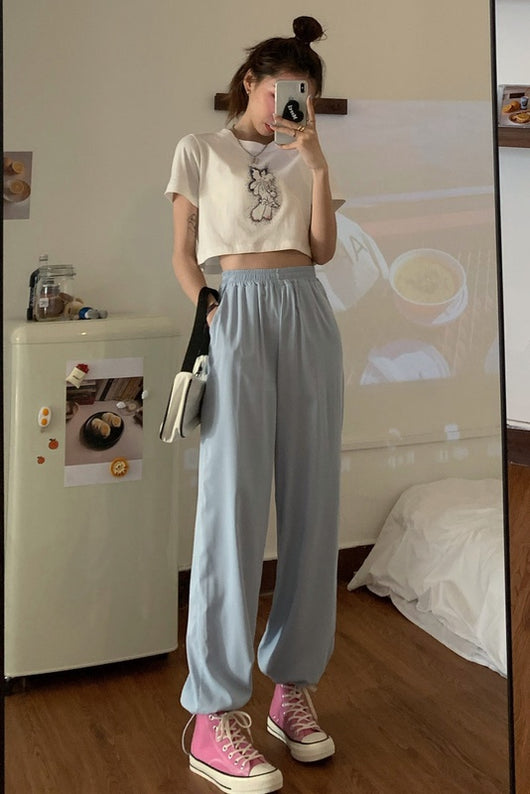 Pantalones Deportivos Rectos Sueltos - Comodidad Casual para Verano - Image 11