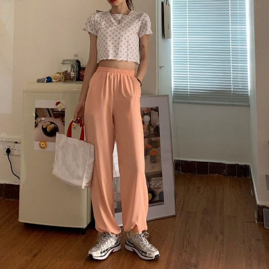 Pantalones Deportivos Rectos Sueltos - Comodidad Casual para Verano - Image 9