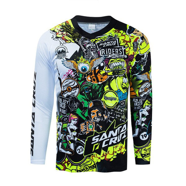 Jerseys de Motocross Transpirables de Secado Rápido para Hombre
