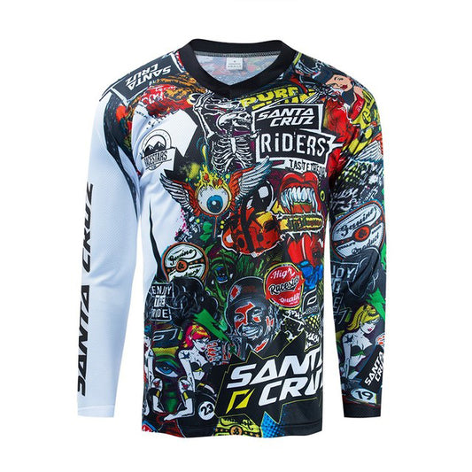 Jerseys de Motocross Transpirables de Secado Rápido para Hombre