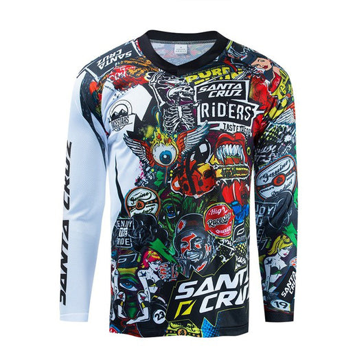 Jerseys de Motocross Transpirables de Secado Rápido para Hombre