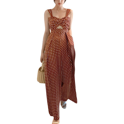 Jumpsuit de Pierna Ancha Cintura Alta para Mujer - Estilo Vacacional - Image 7