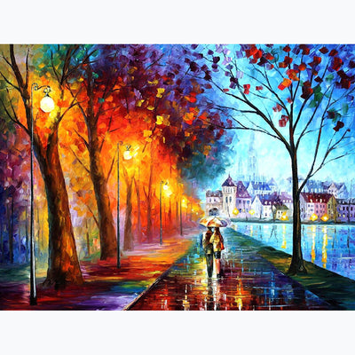 Cuadro Decorativo Amor Callejero 3D Diamante - Técnica Óleo y Pintura Moderna