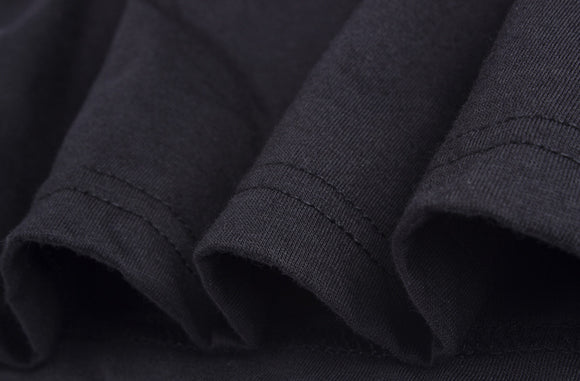 Camiseta Negra Estampado XO para Mujer - Cuello Redondo