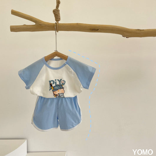Conjunto de Dos Piezas para Bebé en Algodón 100% - Ropa de Verano de Manga Corta - Image 3