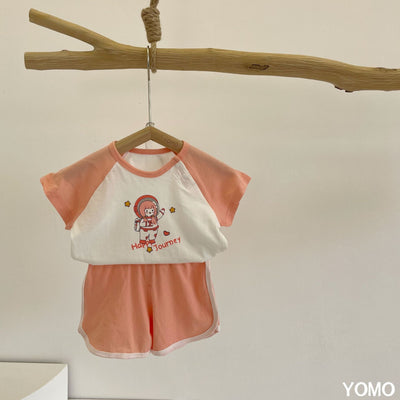 Conjunto de Dos Piezas para Bebé en Algodón 100% - Ropa de Verano de Manga Corta - Image 2