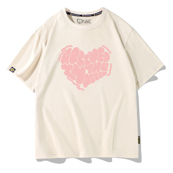 Playera de Algodón Puro Estampado Amor de Verano Manga Corta