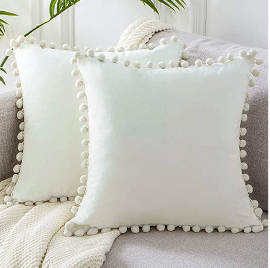 Funda de Almohada Terciopelo con Encaje Bola - Image 16