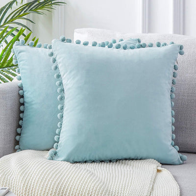Funda de Almohada Terciopelo con Encaje Bola - Image 8