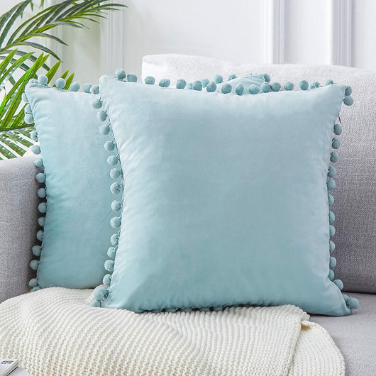 Funda de Almohada Terciopelo con Encaje Bola - Image 8