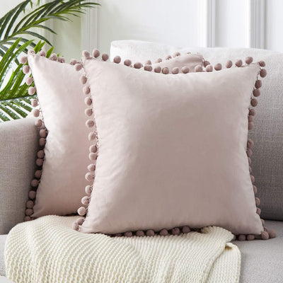 Funda de Almohada Terciopelo con Encaje Bola - Image 5