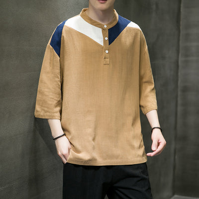 Camiseta Colorblock de Algodón y Lino - Image 10