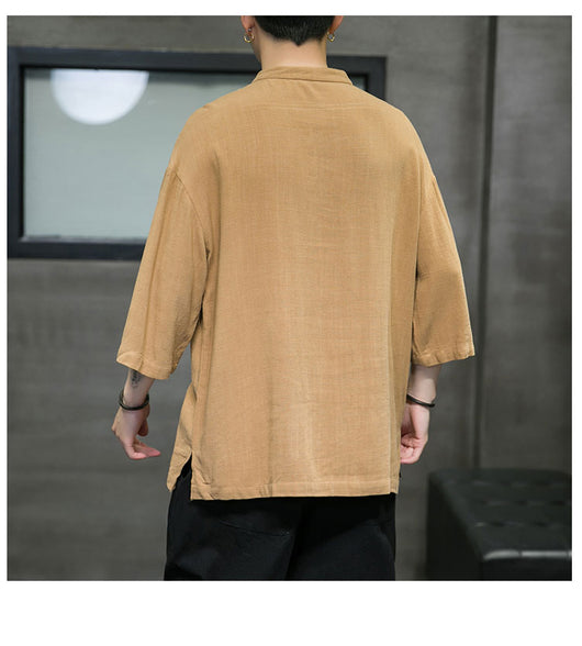 Camiseta Colorblock de Algodón y Lino - Image 18