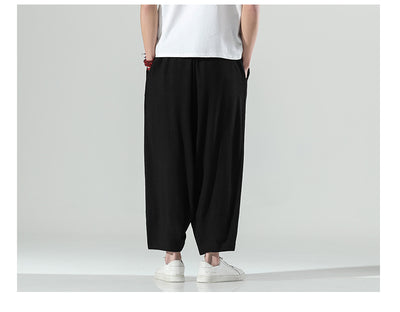 Pantalones Rectos de Algodón y Lino Holgados - Image 15
