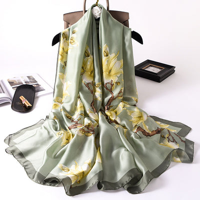 Pañuelo de Seda Artificial Elegante - Bufanda Protectora para Primavera, Verano y Otoño - Image 41