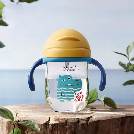 Vaso Infantil Antiasfixia con Pajita Pato y Asa - Material PPSU Seguro