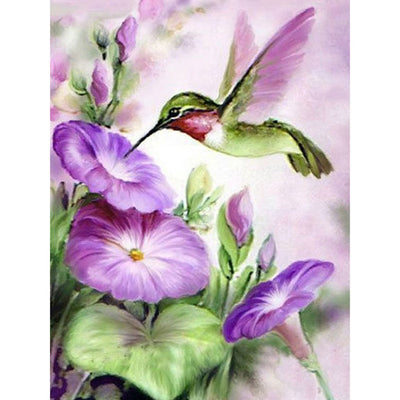 Pintura de Diamantes Flores y Pájaros - Bordado 5D Completo