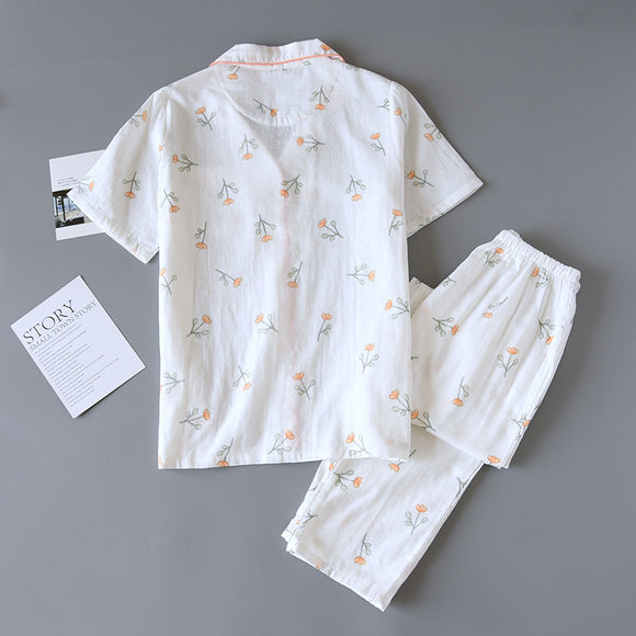 Pijama Mujer Doble Gasa de Algodón - Comfort Hogar