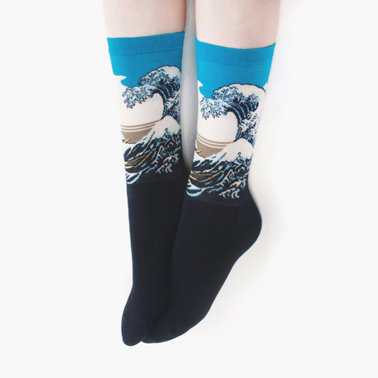 Calcetines de Algodón para Hombre con Arte Abstracto Madonna y Cupido - Image 4