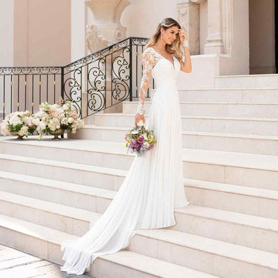 Vestido de Novia Blanco Escotado sin Espalda - Elegancia Sofisticada para tu Gran Día - Image 7