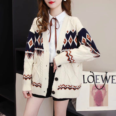 Cardigan Tejido Suelto para Mujer - Primavera Otoño Estilo Occidental - Image 10