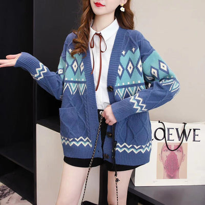 Cardigan Tejido Suelto para Mujer - Primavera Otoño Estilo Occidental - Image 9