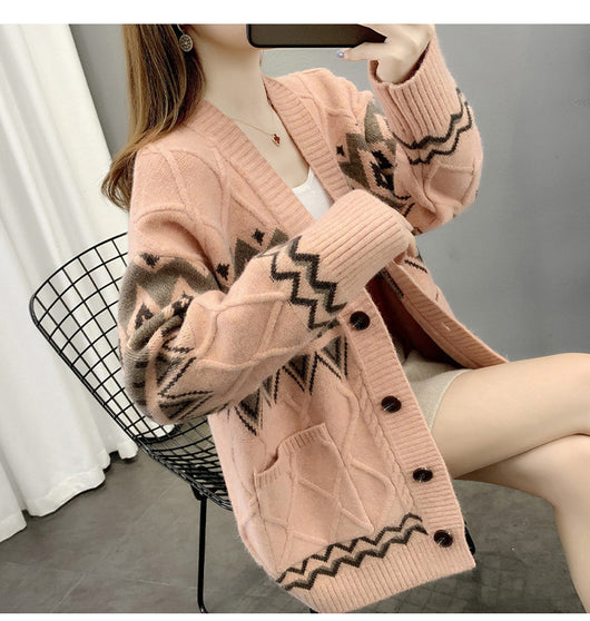 Cardigan Tejido Suelto para Mujer - Primavera Otoño Estilo Occidental - Image 2