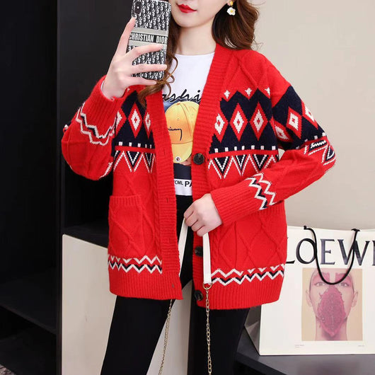 Cardigan Tejido Suelto para Mujer - Primavera Otoño Estilo Occidental - Image 3