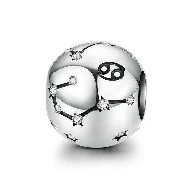 Pulsera DIY con Cuentas de Plata Esterlina de los Doce Signos del Zodiaco