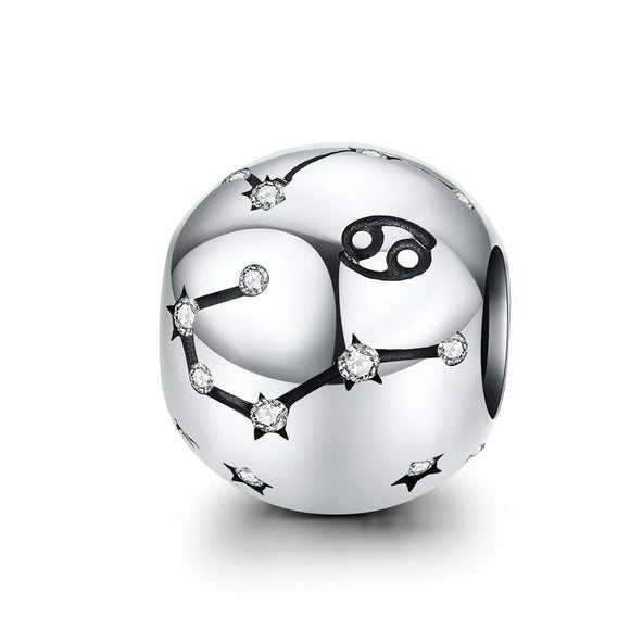 Pulsera DIY con Cuentas de Plata Esterlina de los Doce Signos del Zodiaco