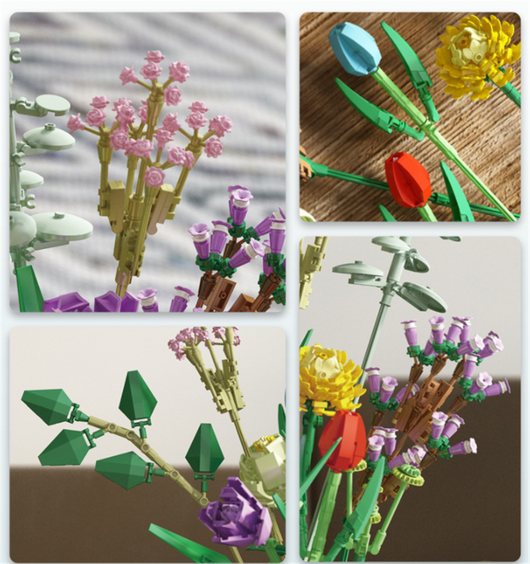 Puzzle de Construcción Ramo de Flores - Juego de Bloques para Armar - Image 5