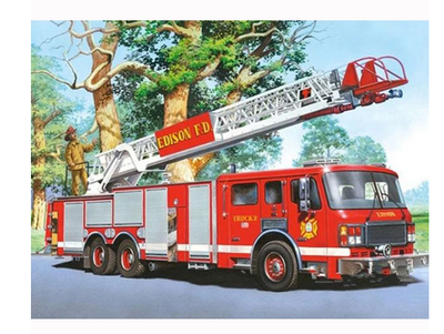 Cuadro de Diamantes Camión de Bomberos - Decoración Brillante para el Hogar