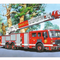 Cuadro de Diamantes Camión de Bomberos - Decoración Brillante para el Hogar