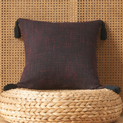 Funda de Almohada de Algodón y Lino con Borlas - Diseño Minimalista Japonés - Image 28