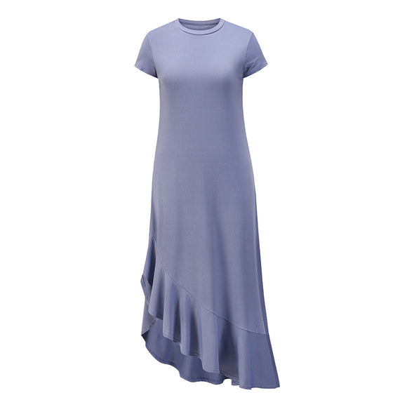 Vestido Tejido de Manga Corta para Tallas Grandes