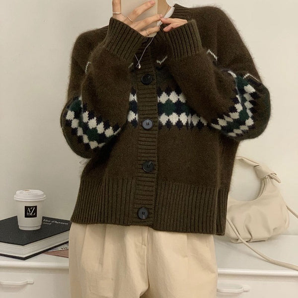 Cardigan Holgado Estilo Occidental para Mujer