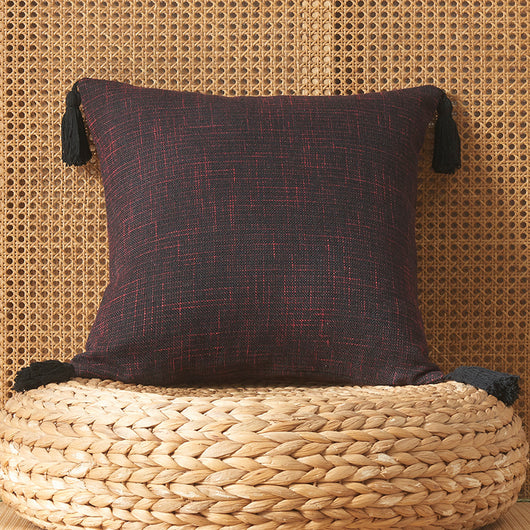 Funda de Almohada de Algodón y Lino con Borlas - Diseño Minimalista Japonés - Image 11
