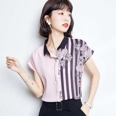 Blusa Suelta de Verano con Contraste de Costuras - Image 11