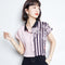 Blusa Suelta de Verano con Contraste de Costuras