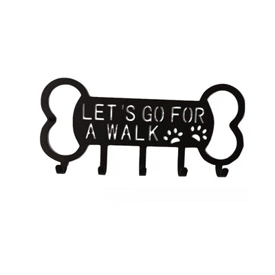 Perchero de Pared Decorativo con Diseño de Perro en Hierro Forjado