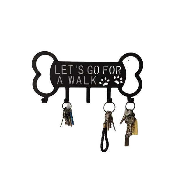 Perchero de Pared Decorativo con Diseño de Perro en Hierro Forjado
