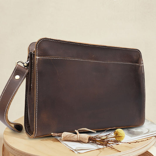 Bolso de Cuero Retro Crazy Horse Gran Capacidad - Estilo Vintage Auténtico