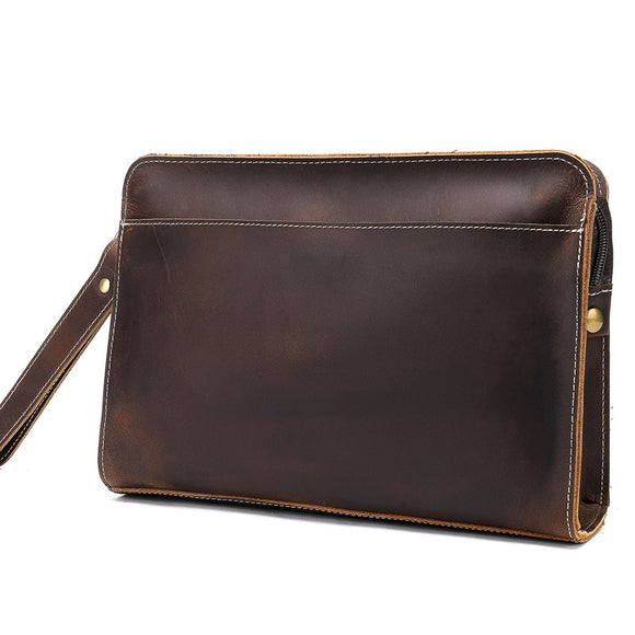 Bolso de Cuero Retro Crazy Horse Gran Capacidad - Estilo Vintage Auténtico