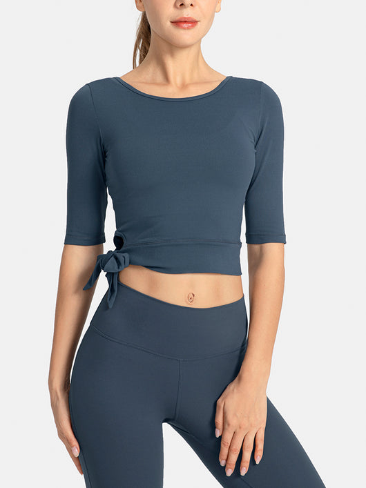 Conjunto Deportivo Mujer Manga Corta - Top Ajustado y Leggings para Yoga y Running - Image 7