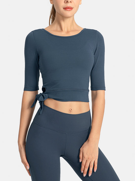 Conjunto Deportivo Mujer Manga Corta - Top Ajustado y Leggings para Yoga y Running
