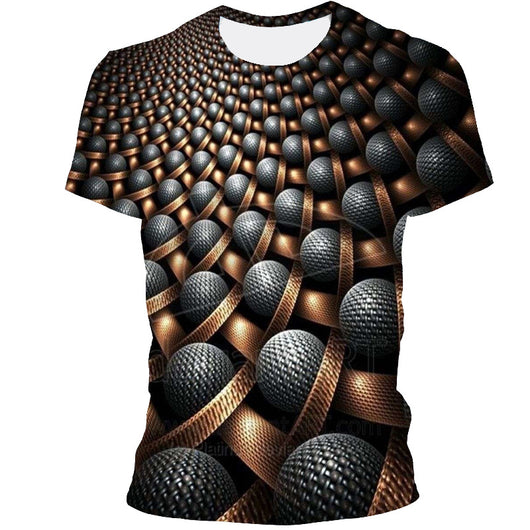 Playera con Estampado Digital de Patrón Geométrico 3D - Image 17